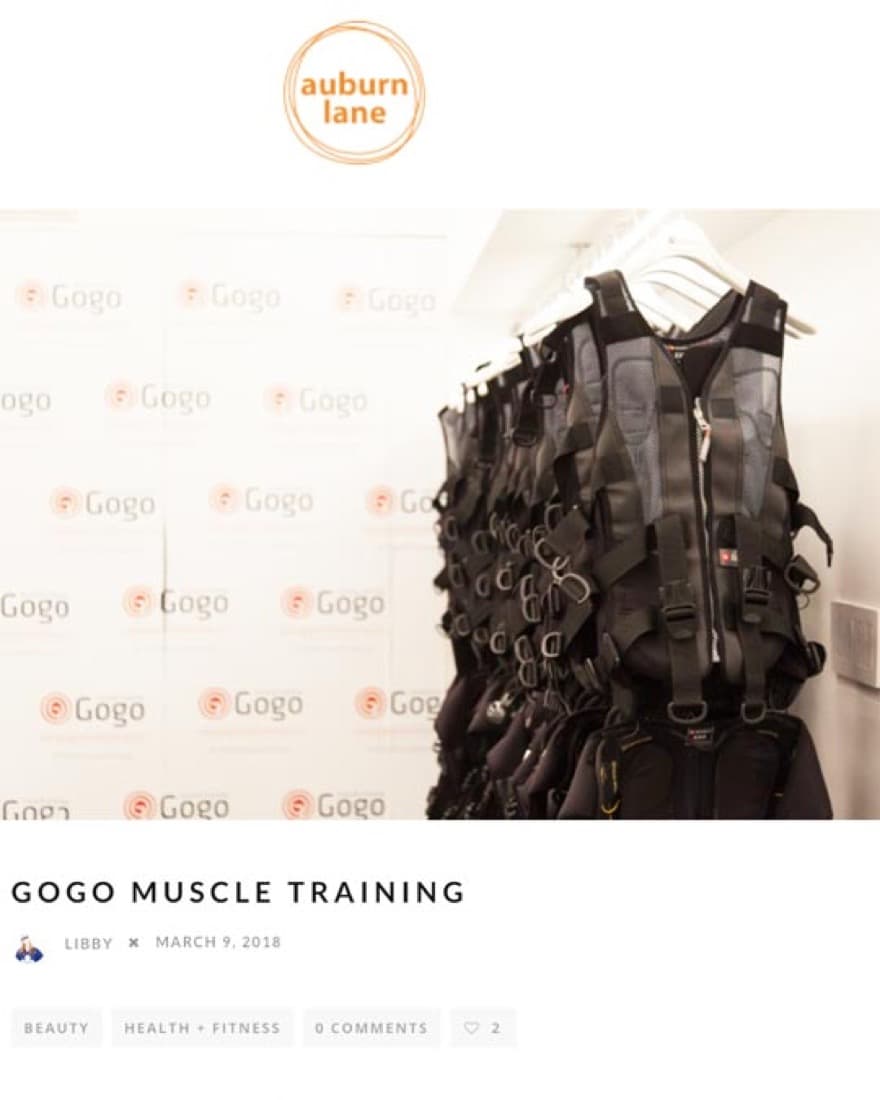 GoGo Muscle Training featured in Auburn Lane