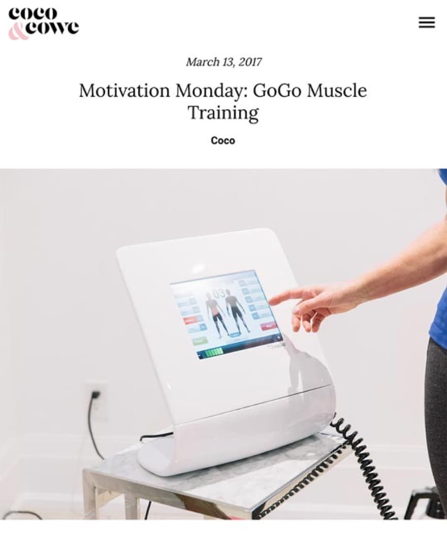 GoGo Muscle Training featured in CoCo & Cowe