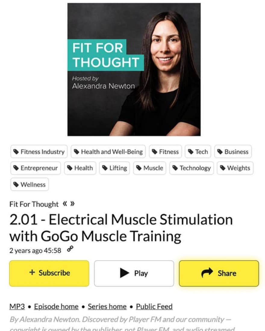 GoGo Muscle Training featured in Fit For Thought