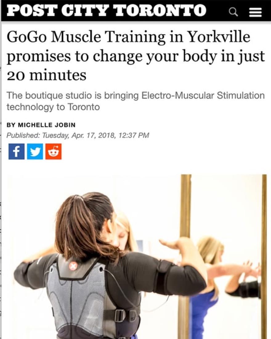GoGo Muscle Training featured in Post City Toronto